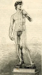 David, by Michelangelo Buonarroti (1475-1564), Piazza della Signoria, Florence, Tuscany, Italy