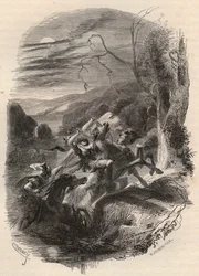 Morte di Induziomaro (Indutiomarus), capo dei Treveri, ucciso dall