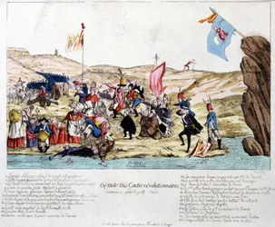 Sconfitta dei controrivoluzionari, comandati dal Peer Condé, in Alsazia, fine XVIII secolo