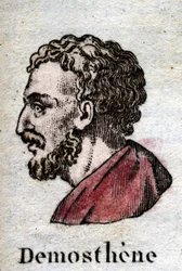 Demostene, in greco antico Demostene (Atene -384 - Calaurie -322), uno dei grandi oratori attici, politico ateniese