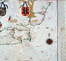 Dettaglio di una mappa del Labrador (Markland), Canada orientale