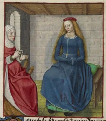 (dettaglio) La Vieille (la Duenna) e Bel Accueil (Benvenuto), da 