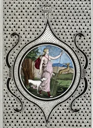 Diana (Artemide) cacciatrice. Incisione del XIX secolo