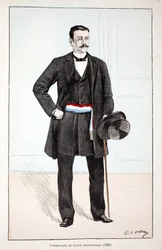 Commissario di polizia divisionale (1896) (acquaforte a colori)