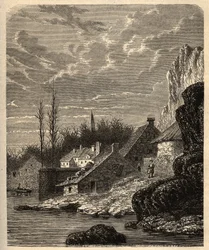 Douarnenez - Finistere - Bretagna - incisione in 