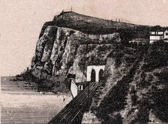 Dover, Inghilterra: vista della Scogliera di Shakespeare in "Il mondo illustra 168 vedute"