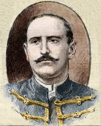 Caso Dreyfus: ritratto di Alfred Dreyfus (1859-1935) dopo la sua degradazione durante il processo di Rennes nel 1899.