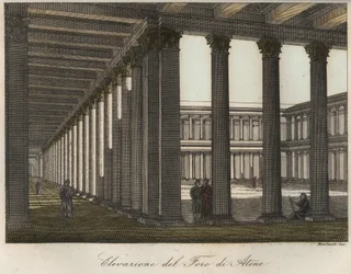 Elevazione del foro di Atene (Il Foro Romano di Atene si trova a nord dell