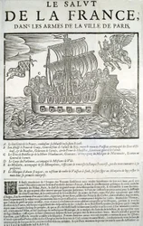 Incisione su legno. Pamphlet politico Mazarinade: 