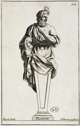 Incisione di una statua di Platone