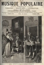 Etienne Nicolas Mehul (1763-1817) scrittore di "Le chant du depart" (canto rivoluzionario e inno alla libertà) - incisione in "La musica popolare" - 1882