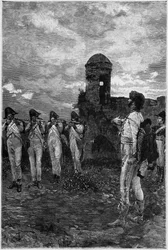 Esecuzione di Joachim Murat (1767-1815), Maresciallo di Francia e Re di Napoli nel 1815