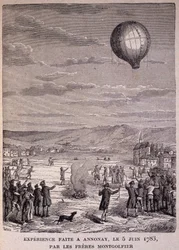Esperimento fatto ad Annonay il 5 giugno 1783 dai fratelli Montgolfier - in 