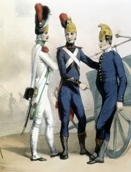 Vigili del fuoco in uniforme - ca. 1850