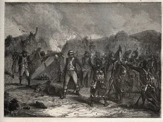 Prima coalizione: Colonnello Antoine Guillaume Rampon alla battaglia di Montenotte il 12 aprile 1796, durante la campagna italiana contro le truppe francesi di Napoleone Bonaparte e gli eserciti austriaci e sardi