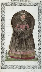 Demoiselle fiamminga - in "Habits et effigies" di Jean Sulperius