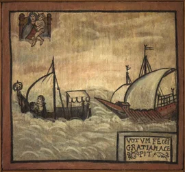 Ex voto marinaio, offerta popolare come pegno di devozione e gratitudine del marinaio sopravvissuto ai pericoli del mare proveniente dalla Chiesa del Carmine, Torre del Greco, vicino a Napoli