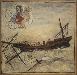 Ex voto marinaio, offerta popolare come pegno di devozione e gratitudine del marinaio sopravvissuto ai pericoli del mare proveniente dalla Chiesa del Carmine, Torre del Greco, vicino a Napoli