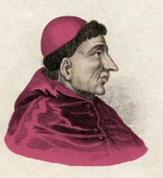 Francisco Jimenez de Cisneros (Gonzalo Jimenez de Cisneros) (1436-1517) cardinale, riformatore religioso e statista spagnolo. Incisione del XIX secolo