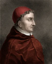 Francisco Jimenez de Cisneros, cardinale, riformatore religioso e statista spagnolo - Incisione del XIX secolo