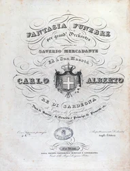 Frontespizio per Fantasia funebre, opera orchestrale di Mercadante