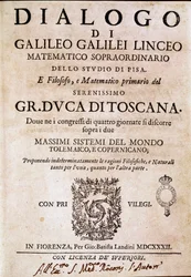 Frontespizio di Dialogo sopra i due massimi sistemi del mondo