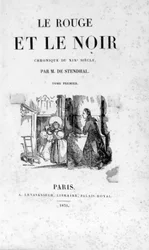 Frontespizio di „Rosso e nero“ di Stendhal