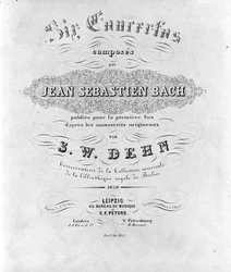 Frontespizio della partitura dei sei concerti di Johann Sebastian Bach