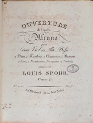 Frontespizio della partitura musicale dell