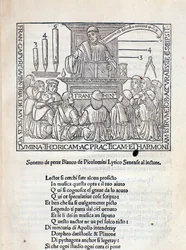 Frontespizio del trattato Angelicum ac divinicum opus musicae di Franchino Gaffurio
