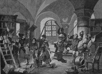 Guerra dei contadini tedeschi (1524-1526): Fervore dei contadini a Roggenburg, Baviera, Germania