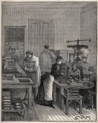 Doratura di libri (copertine) in ferro in un