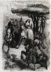 Grifone incontra Origille - incisione del 1851 da 