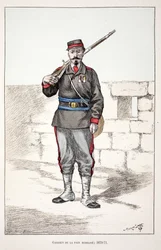 Guardiani della pace mobilitati (1870-1871) (acquaforte a colori)
