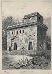 Abitazione degli Inca - incisione del 1889 in "Storia dell