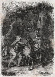 Ipalca arrestata da Rodomonte - incisione del 1851 da 