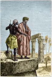 Ibn Battuta (1307-1377) in Egitto - in "Discovery of the earth" di Jules Verne