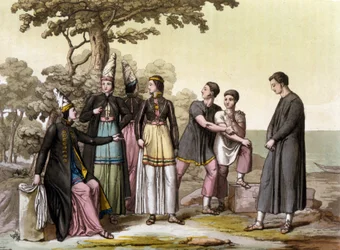 Costumi islandesi - in "The Old and Modern Costume" di Jules Ferrario