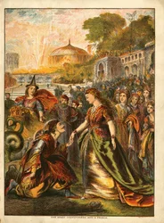 Illustrazione da: "La bella e la bestia", 1880 ca.