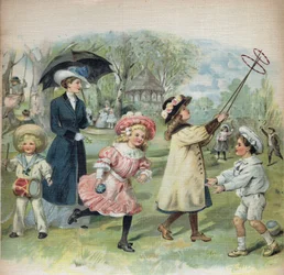Illustrazione in "La jour de Ginette et Raymond", inizio XX secolo.