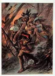 Illustrazione di "Calzini di cuoio" di F. Cooper