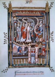 Al centro di Saint Denis, di fronte al governatore Fescennius, incaricato dall