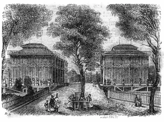 Jardin des Plantes a Parigi nel 1861: padiglioni in ferro