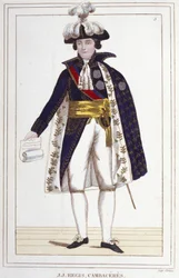 Jean Jacques Régis de Cambacérès (1753-1824), avvocato e politico francese. Incisione del 1830