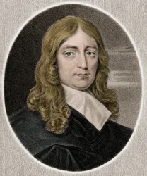 John Milton 1608-1674 - incisione - XIX secolo