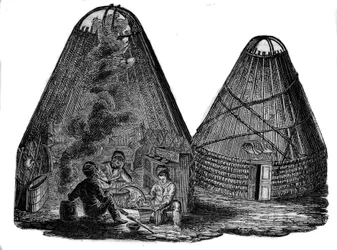 Kalmuk (Mongoli occidentali) davanti alla loro tenda