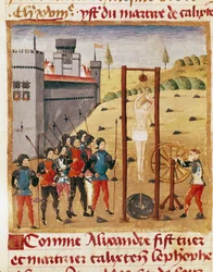 Il re Alessandro Magno (356-323 a.C.) assiste all