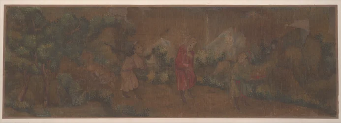 Paesaggio di figura in ambiente boschivo (foglia d