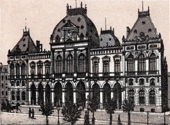 Le Havre, la borsa in "Il mondo illustra 168 vedute"