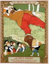 Le Petit Poucet toglie gli stivali delle sette leghe all